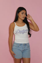 Load image into Gallery viewer, DODGER RHINESTONE SPAGHETTI STRAP TANK

