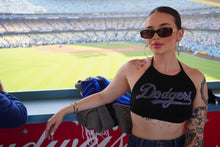 Load image into Gallery viewer, DODGER RHINESTONE HALTER TOP
