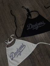 Load image into Gallery viewer, DODGER RHINESTONE HALTER TOP
